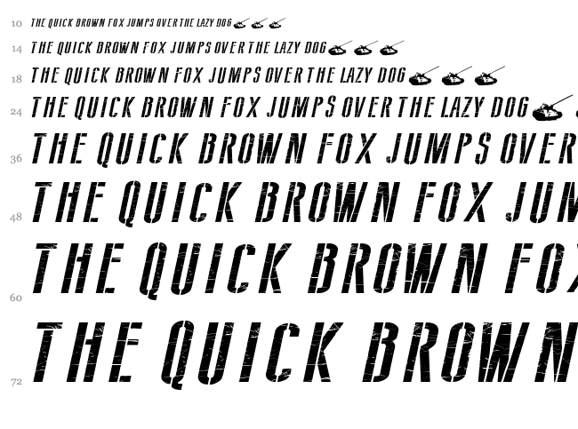 Soviet Style font waterfall
